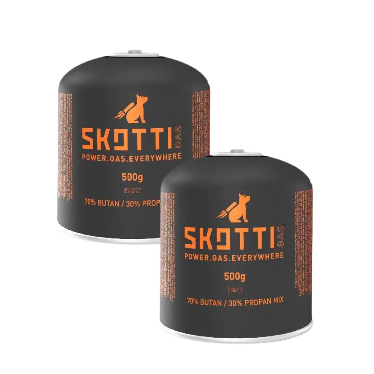 Skotti 2.0 + 2x Skotti Gaskartusche, transportabler & klappbarer Campinggrill - schnell aufbaubar