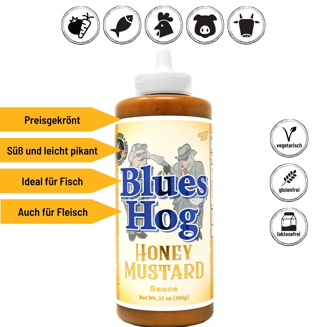 Blues Hog - Honey Mustard Sauce Squeeze Flasche