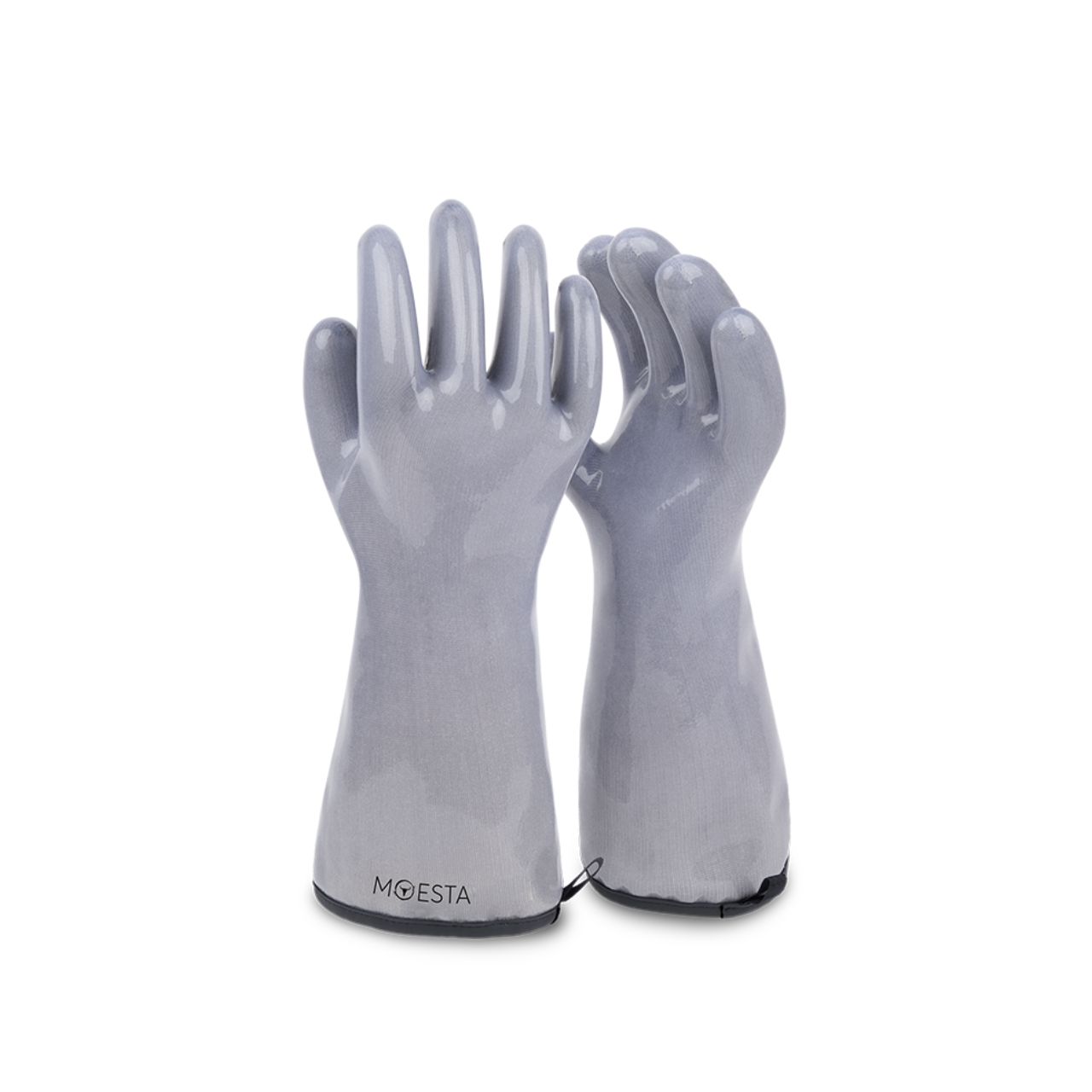 Moesta BBQ HeatPro Gloves - Grillhandschuhe aus Silikon - grau, Größe XL