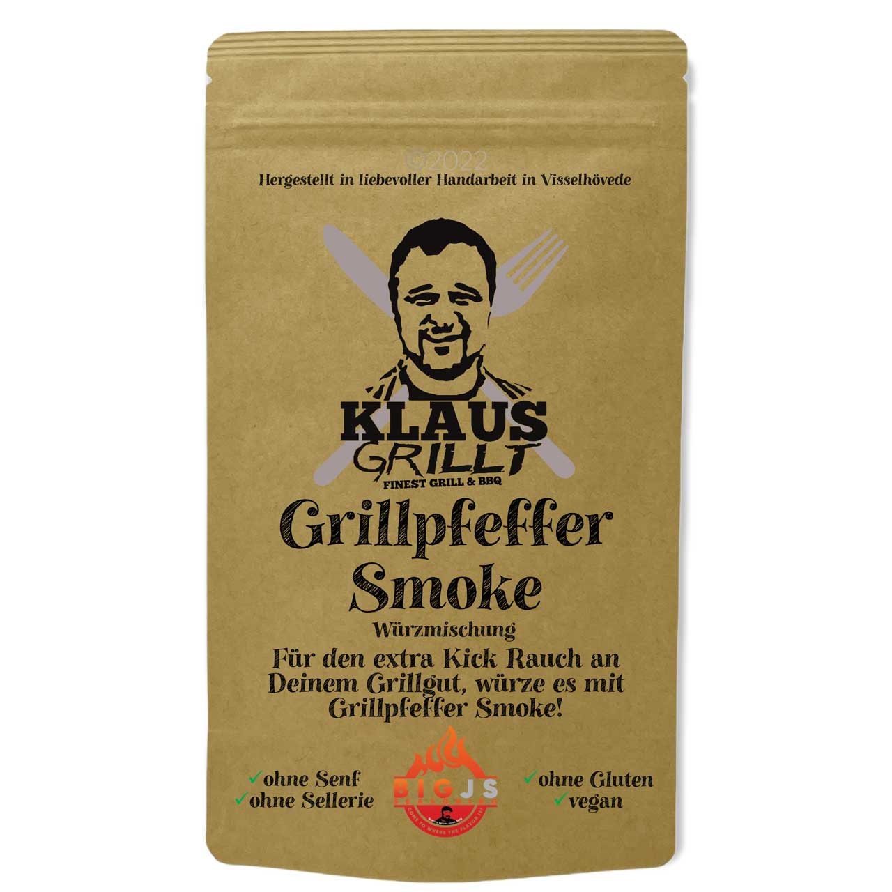 Klaus Grillt Grillpfeffer Smoke, 250 g Beutel