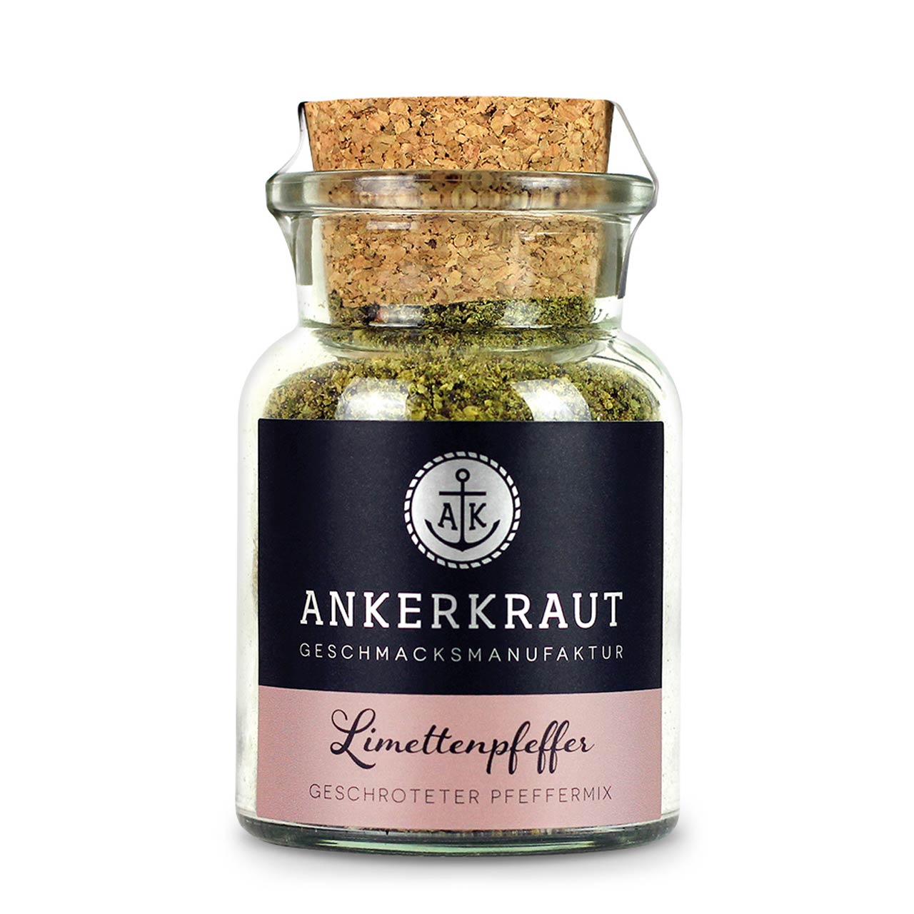 Ankerkraut Limettenpfeffer - grob, 75 g Korkenglas