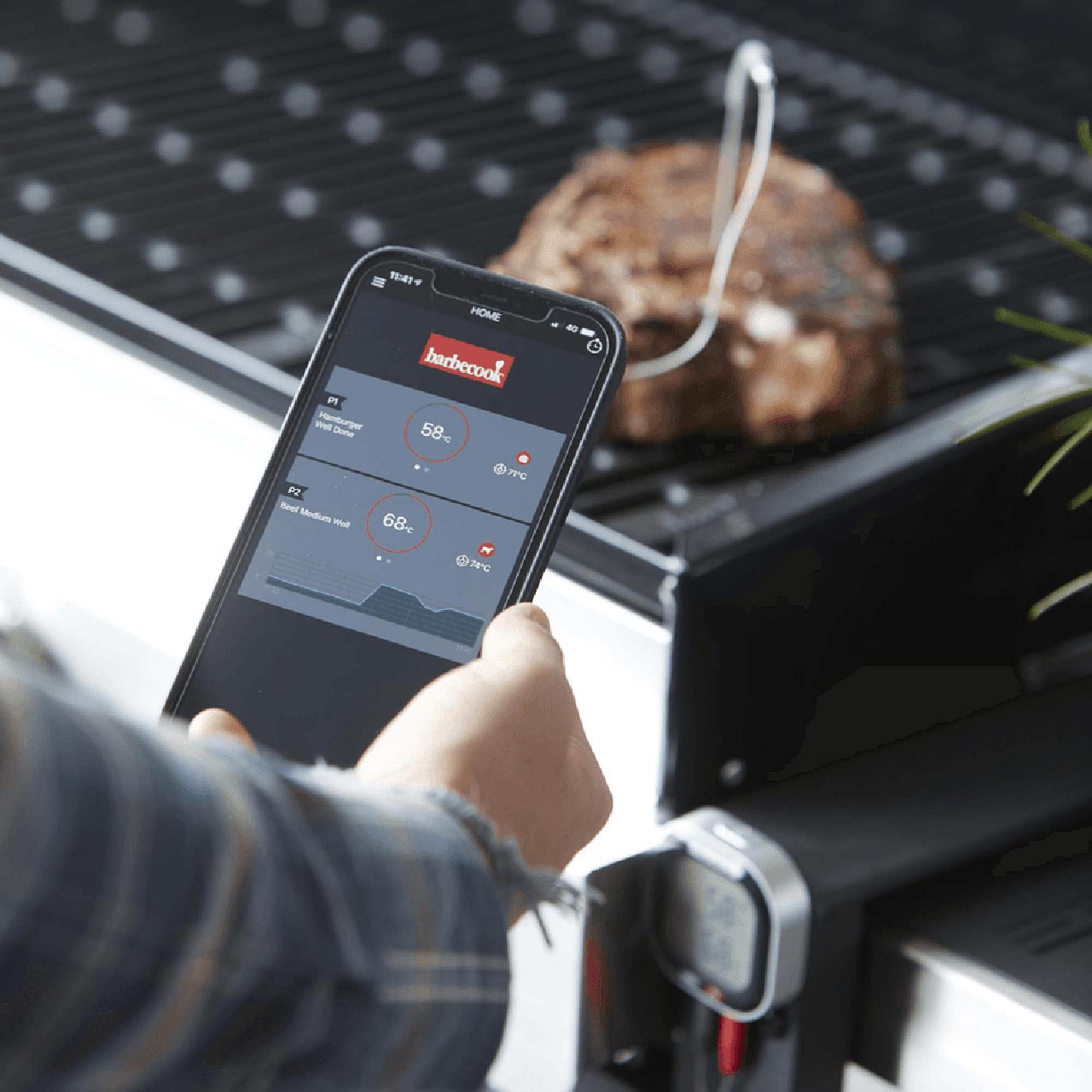 Barbecook digitales Thermometer mit App