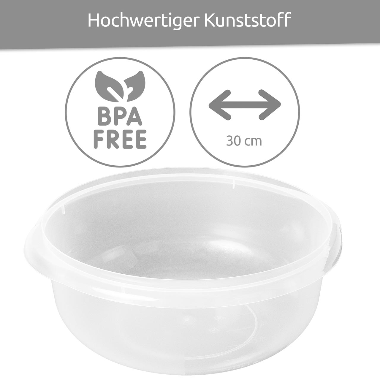Wüllner & Kaiser Hefeteigschüssel mit Deckel, 6 Liter