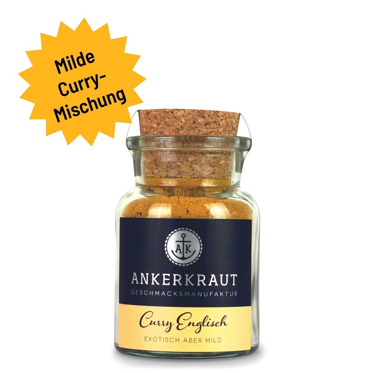 Ankerkraut Curry Englisch, 70 g Korkenglas