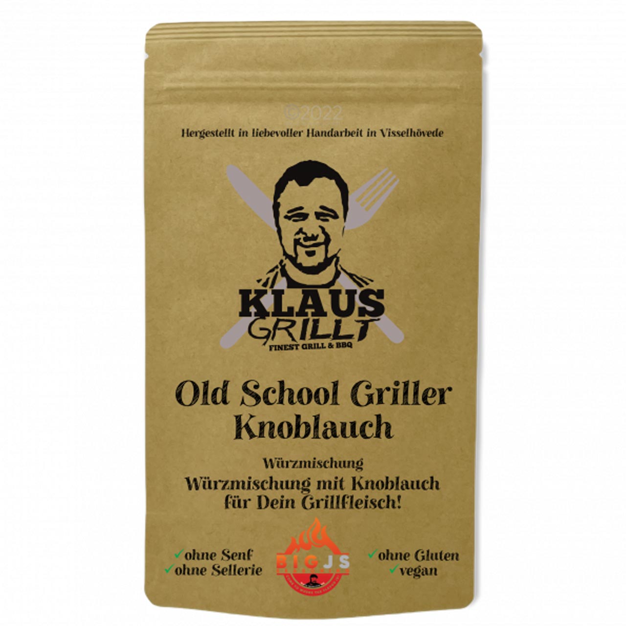 Klaus Grillt - Old School Griller (Knoblauch) 250 g Standbeutel