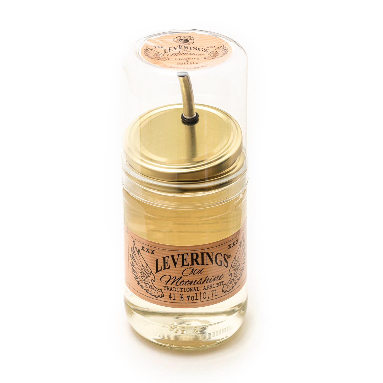 Leverings Old Moonshine - Traditional Apricot 41 % Vol., 0,7 Liter