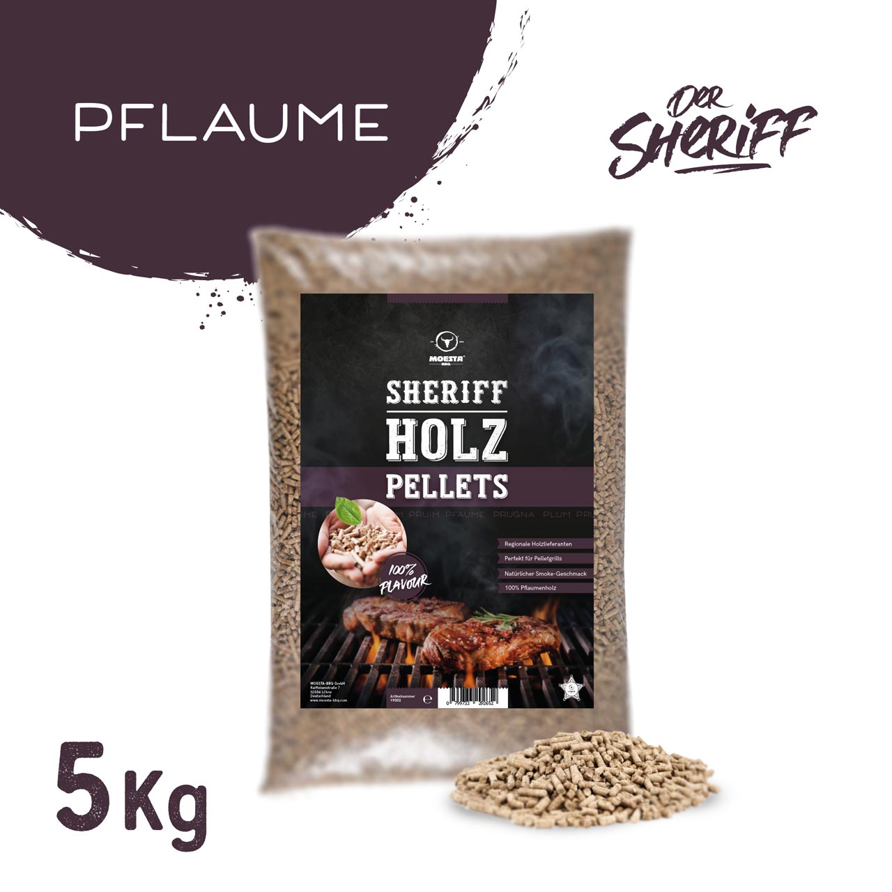 Moesta BBQ HolzPellets Pflaume (5 kg)