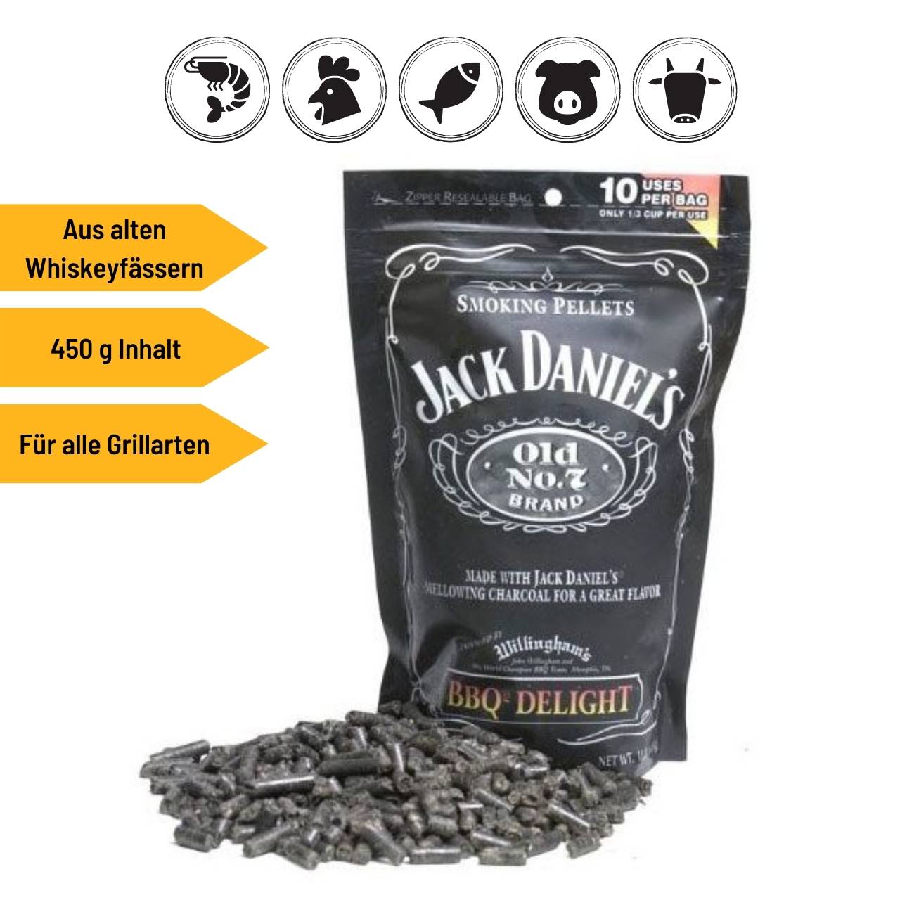 Jack Daniel's Smoking Pellets, 450g