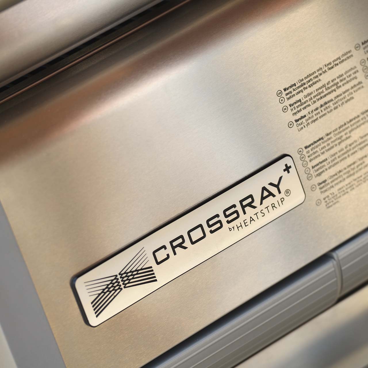 Crossray+ Built In, 2 Infrarot-Keramikbrenner, 55 x 40 cm Grillfläche, Gusseisenroste
